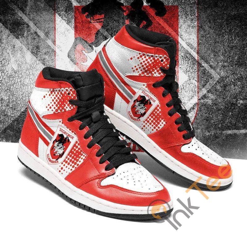 JWFancy St. George Illawarra Dragons NRL AJ1 High Sneakers Shoes For Men And Women