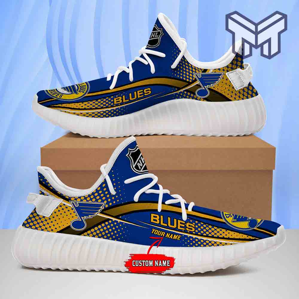 JWFancy St. Louis Blues Yeezy Boost Shoes For Men And Women