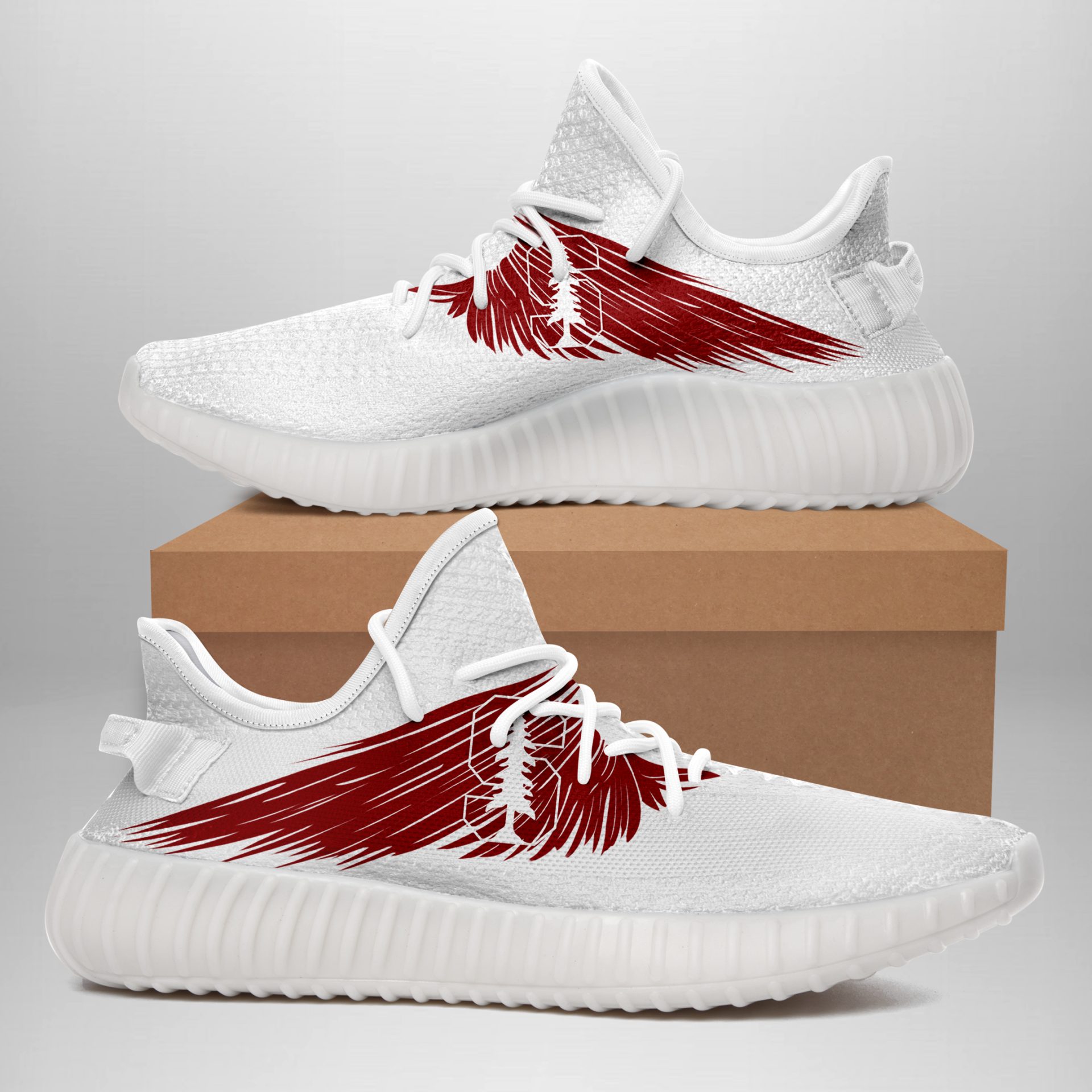 JWFancy Stanford Cardinal Yeezy Boost Shoes For Men And Women