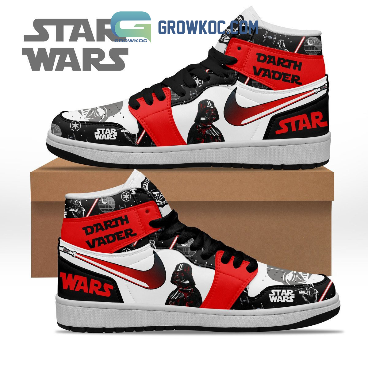 JWFancy Star Wars AJ1 High Sneakers Shoes For Men And Women