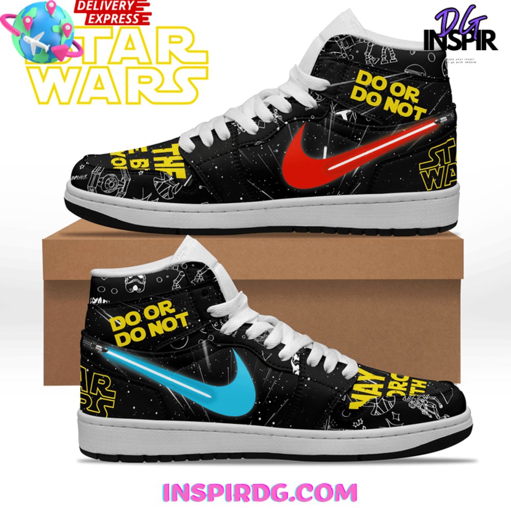JWFancy Star Wars AJ1 High Sneakers Shoes For Men And Women