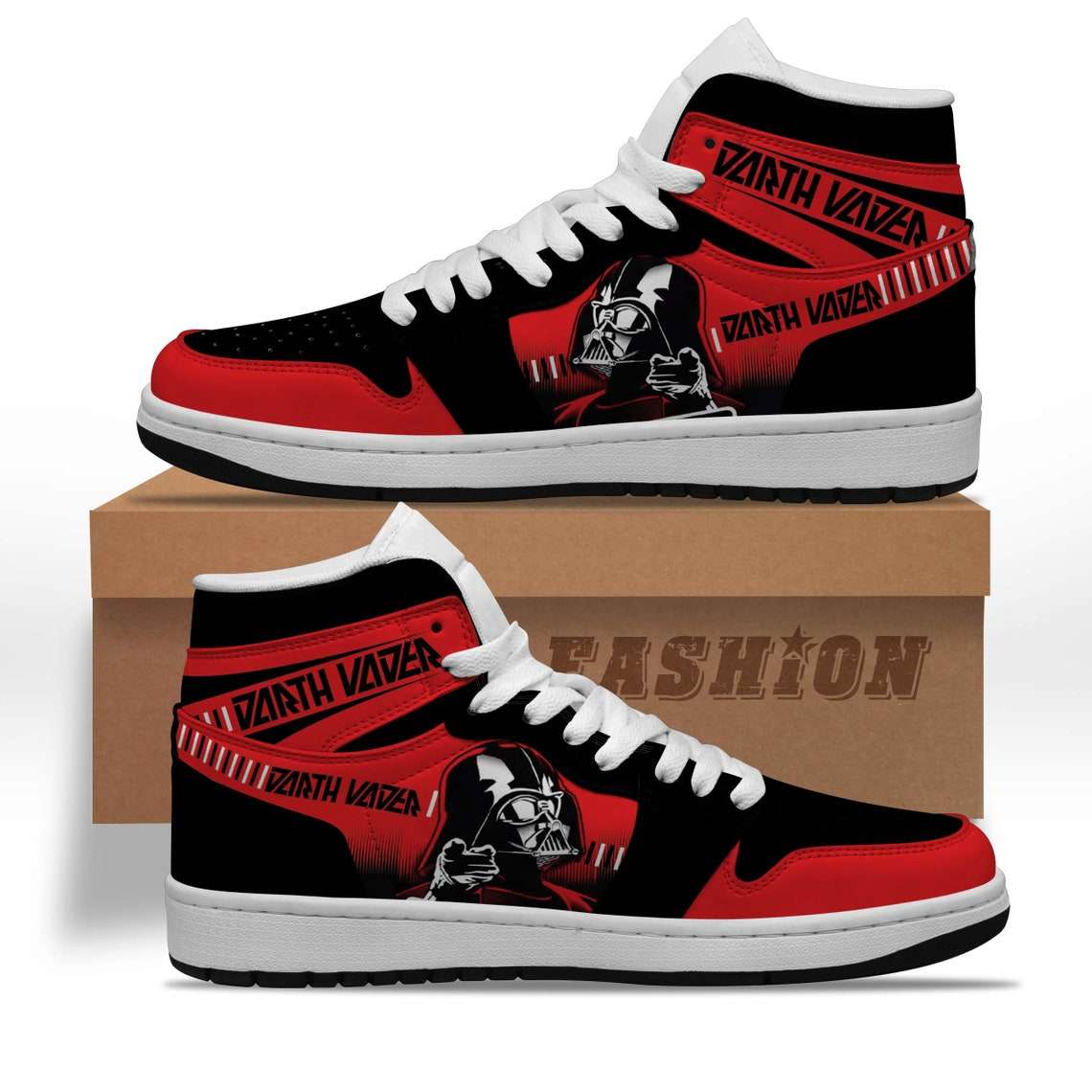 JWFancy Star Wars AJ1 High Sneakers Shoes For Men And Women