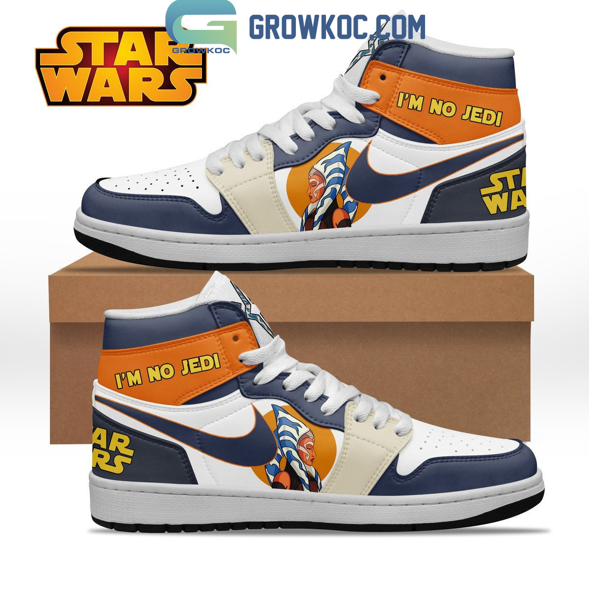 JWFancy Star Wars AJ1 High Sneakers Shoes For Men And Women