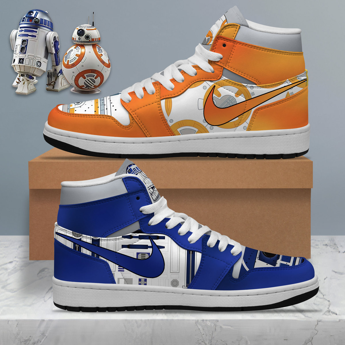 JWFancy Star Wars AJ1 High Sneakers Shoes For Men And Women