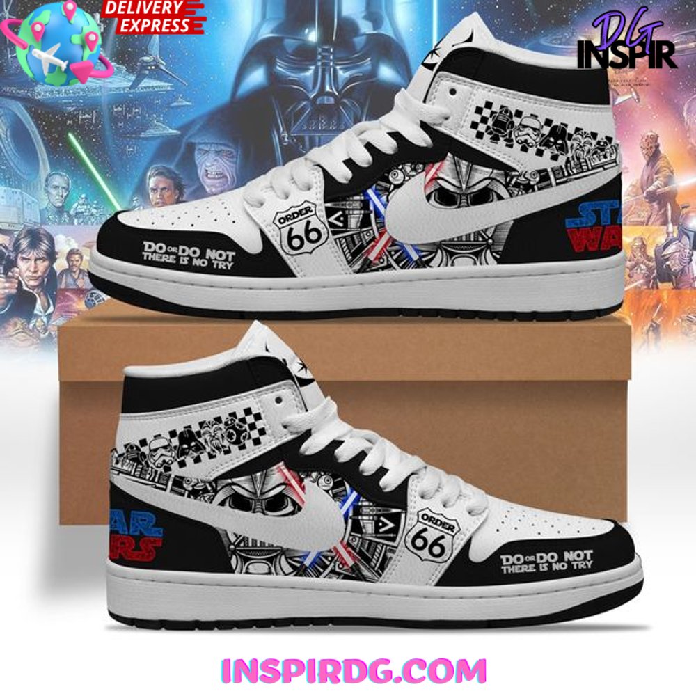 JWFancy Star Wars AJ1 High Sneakers Shoes For Men And Women