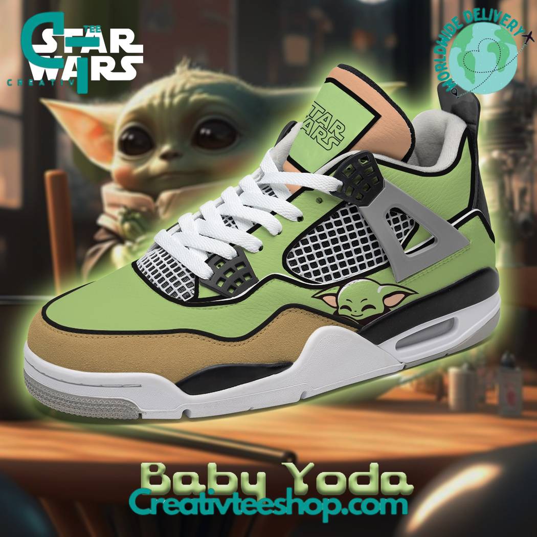 JWFancy Star Wars Baby Yoda AJ4 Sneakers Shoes For Men And Women