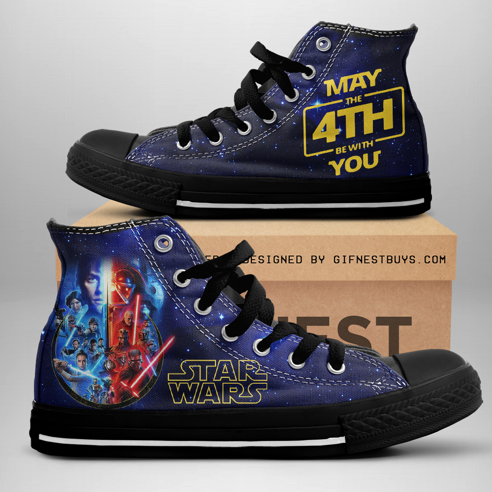 JWFancy Star Wars High Top Canvas Sneakers Shoes For Men And Women