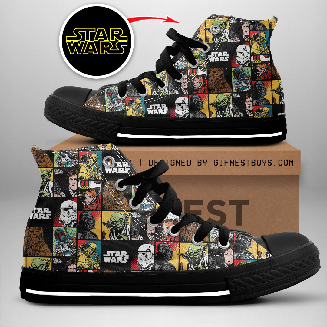 JWFancy Star Wars High Top Canvas Sneakers Shoes For Men And Women