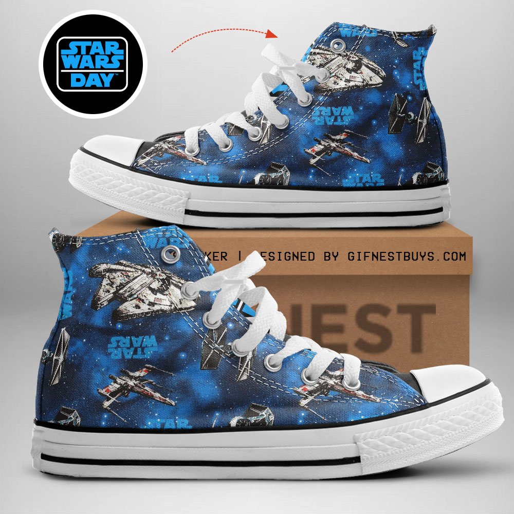 JWFancy Star Wars High Top Canvas Sneakers Shoes For Men And Women