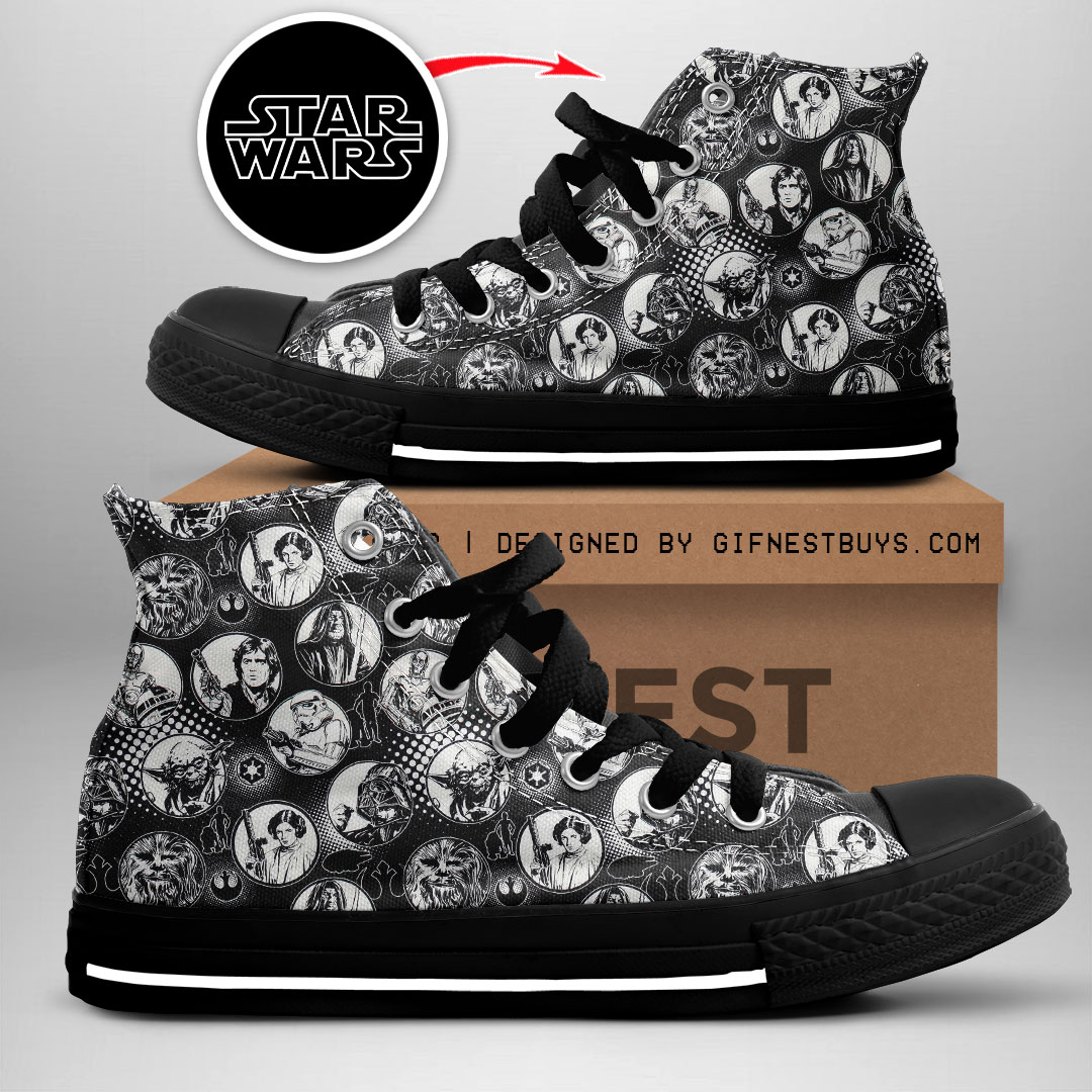 JWFancy Star Wars High Top Canvas Sneakers Shoes For Men And Women