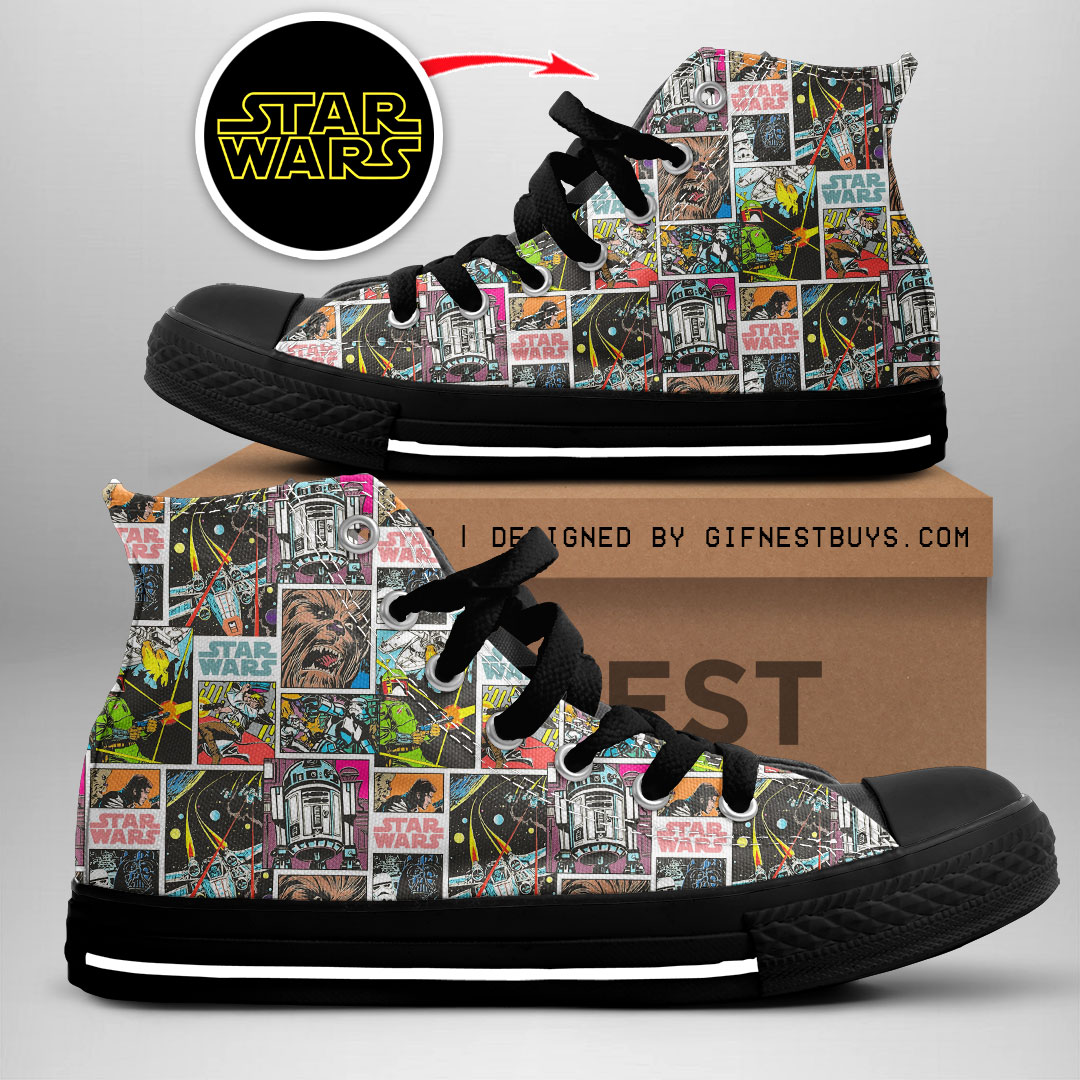 JWFancy Star Wars High Top Canvas Sneakers Shoes For Men And Women