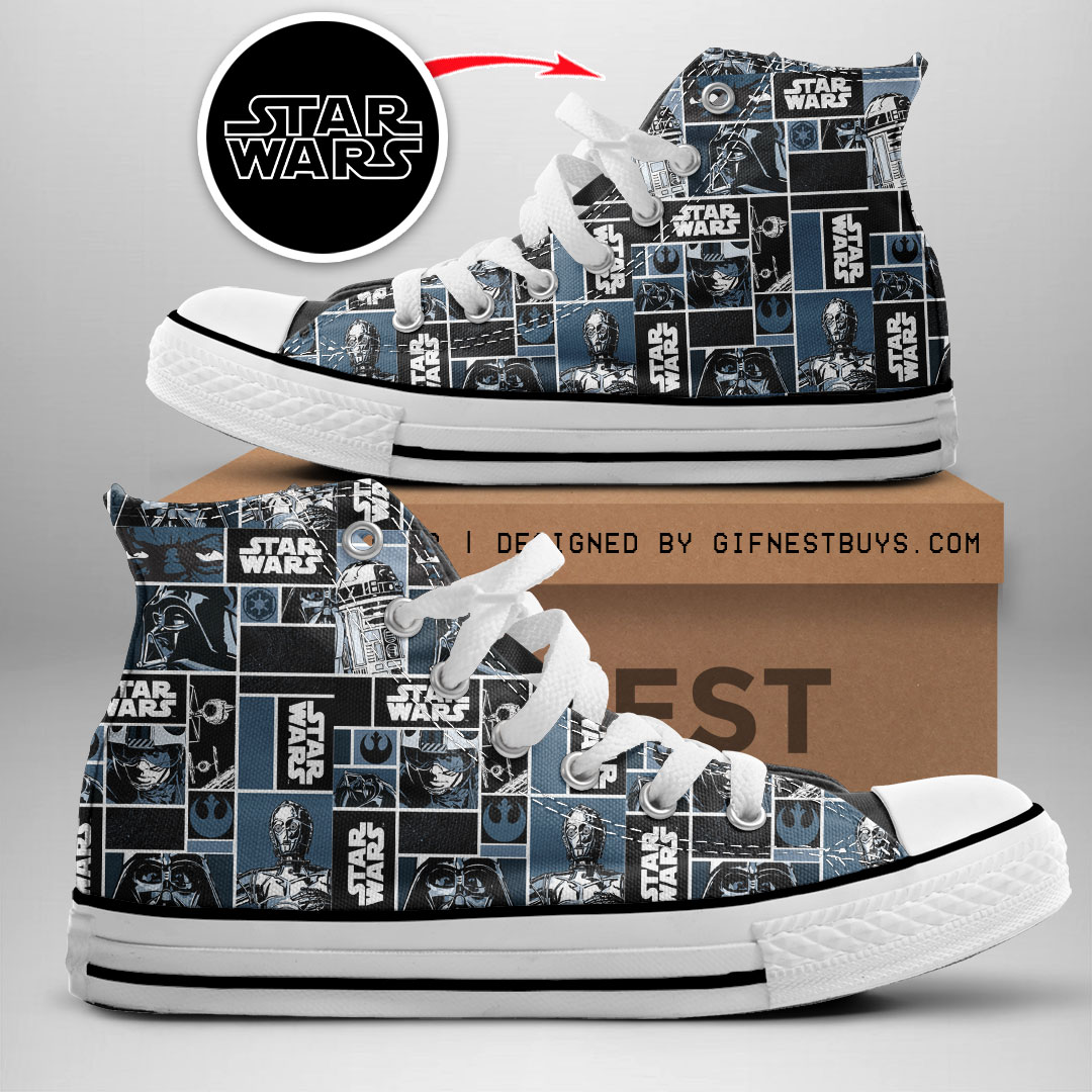 JWFancy Star Wars High Top Canvas Sneakers Shoes For Men And Women