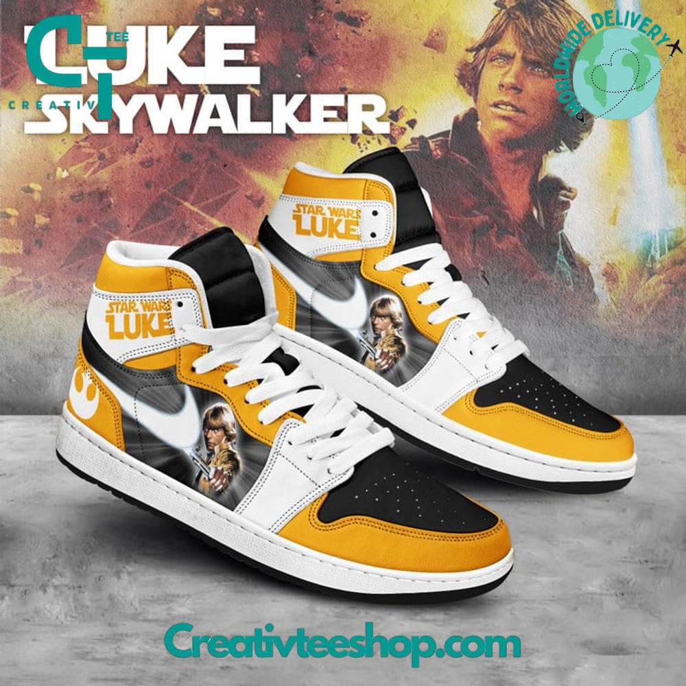 JWFancy Star Wars Luke Skywalker AJ1 High Sneakers Shoes For Men And Women