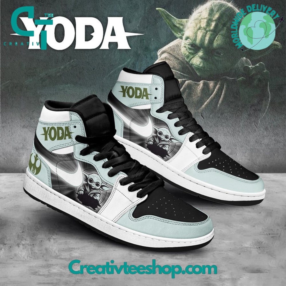 JWFancy Star Wars Yoda AJ1 High Sneakers Shoes For Men And Women