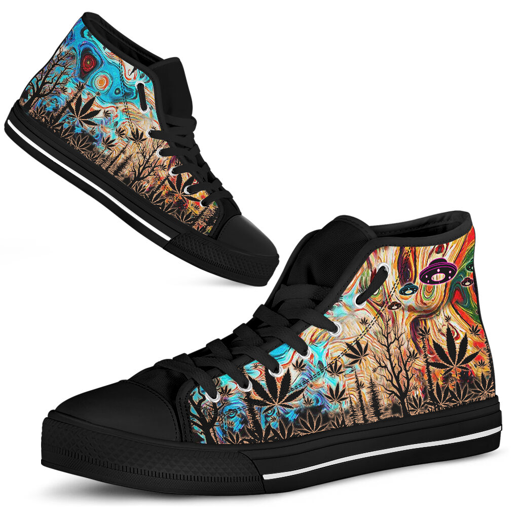 JWFancy Stay High Everyday - Weed High Top Canvas Sneakers Shoes For Men And Women