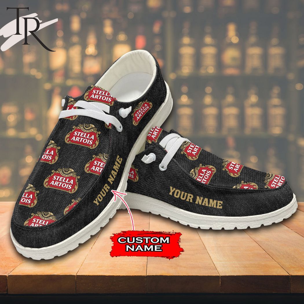 JWFancy Stella Artois Hey Dude Shoes Wally Men's Lace Up Loafers Comfortable For Men And Women