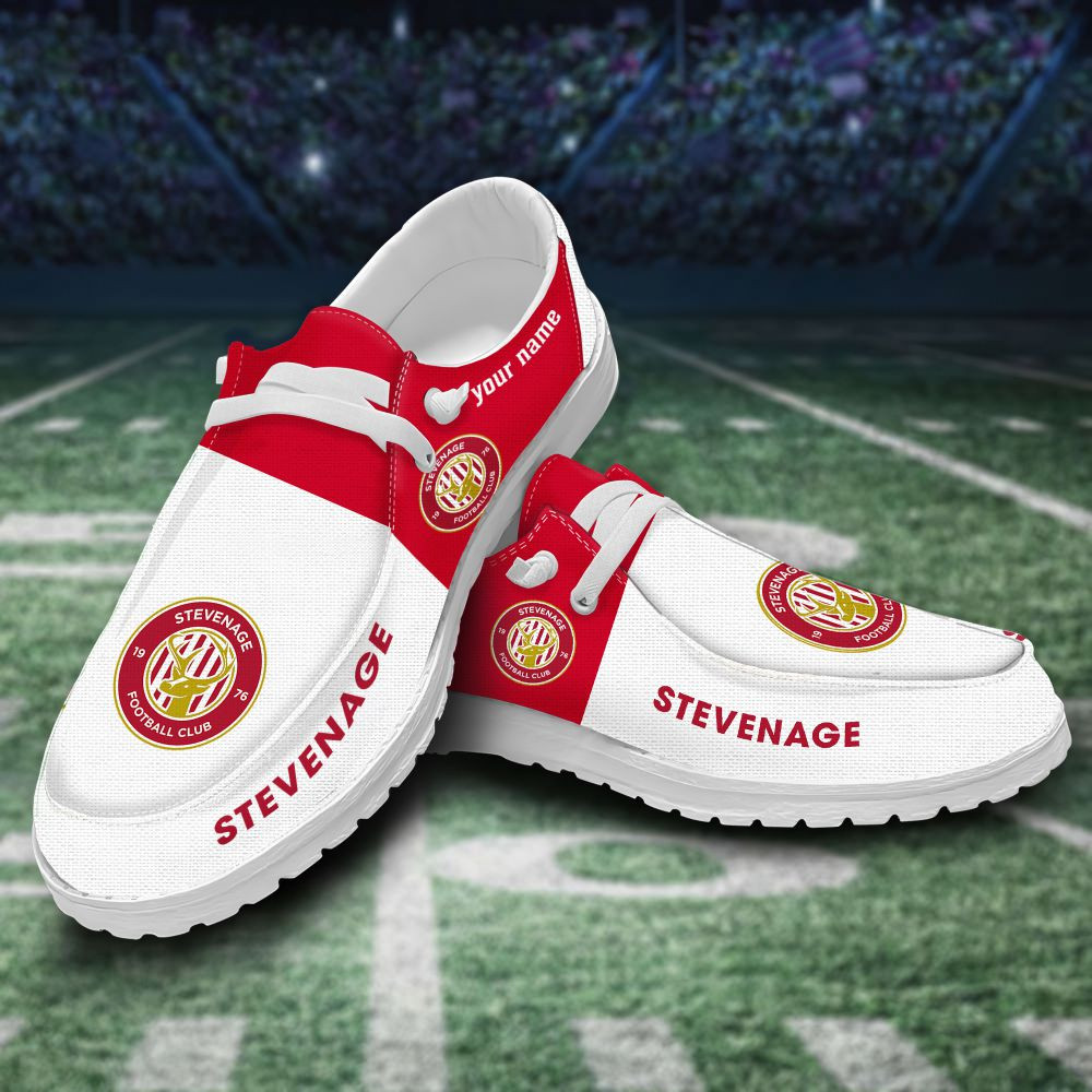 JWFancy Stevenage Football Club Hey Dude Shoes Wally Men's Lace Up Loafers Comfortable For Men And Women