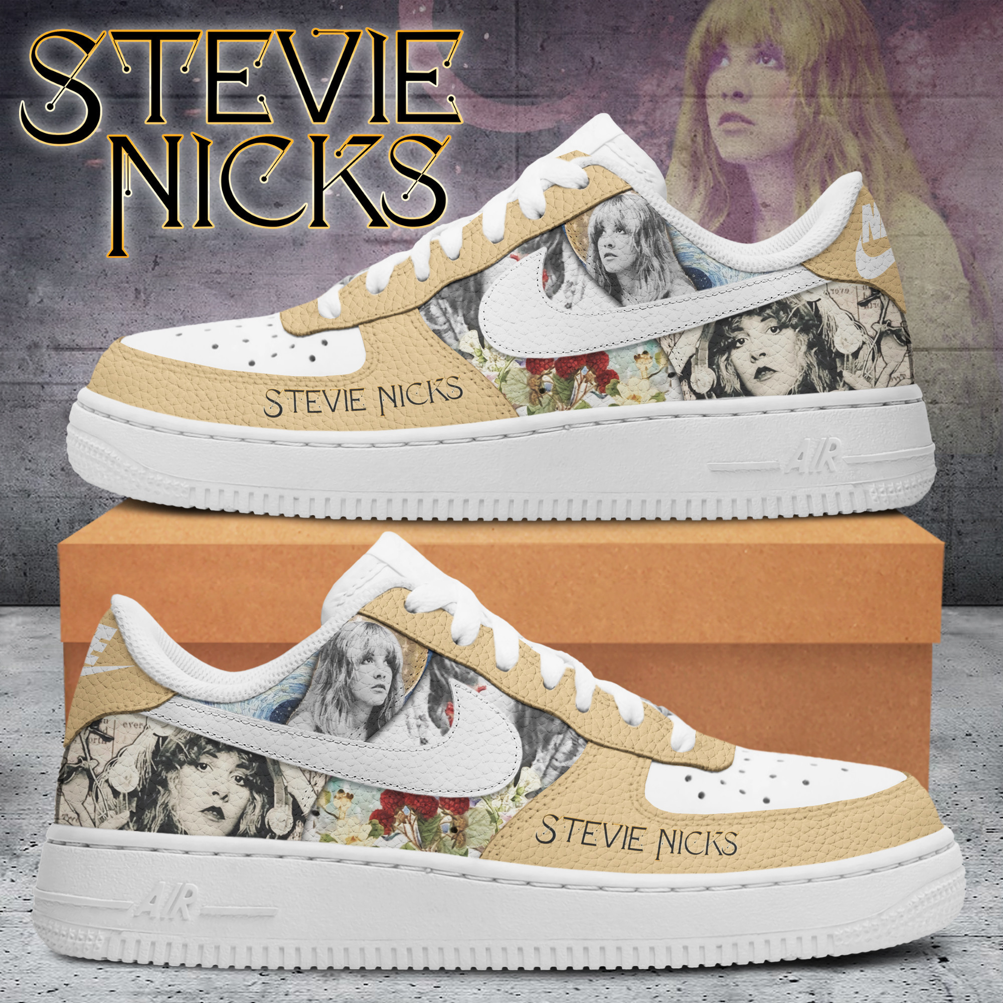JWFancy Stevie Nicks Air Low-Top Sneakers Shoes For Men And Women