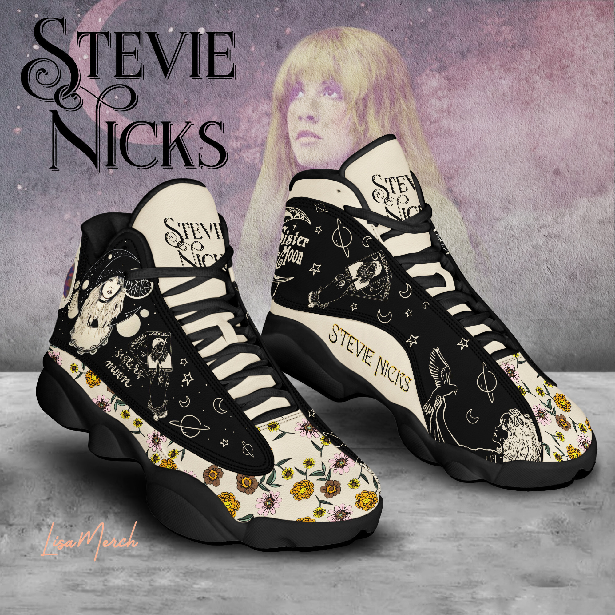 JWFancy Stevie Nicks AJ13 Sneakers Shoes For Men And Women