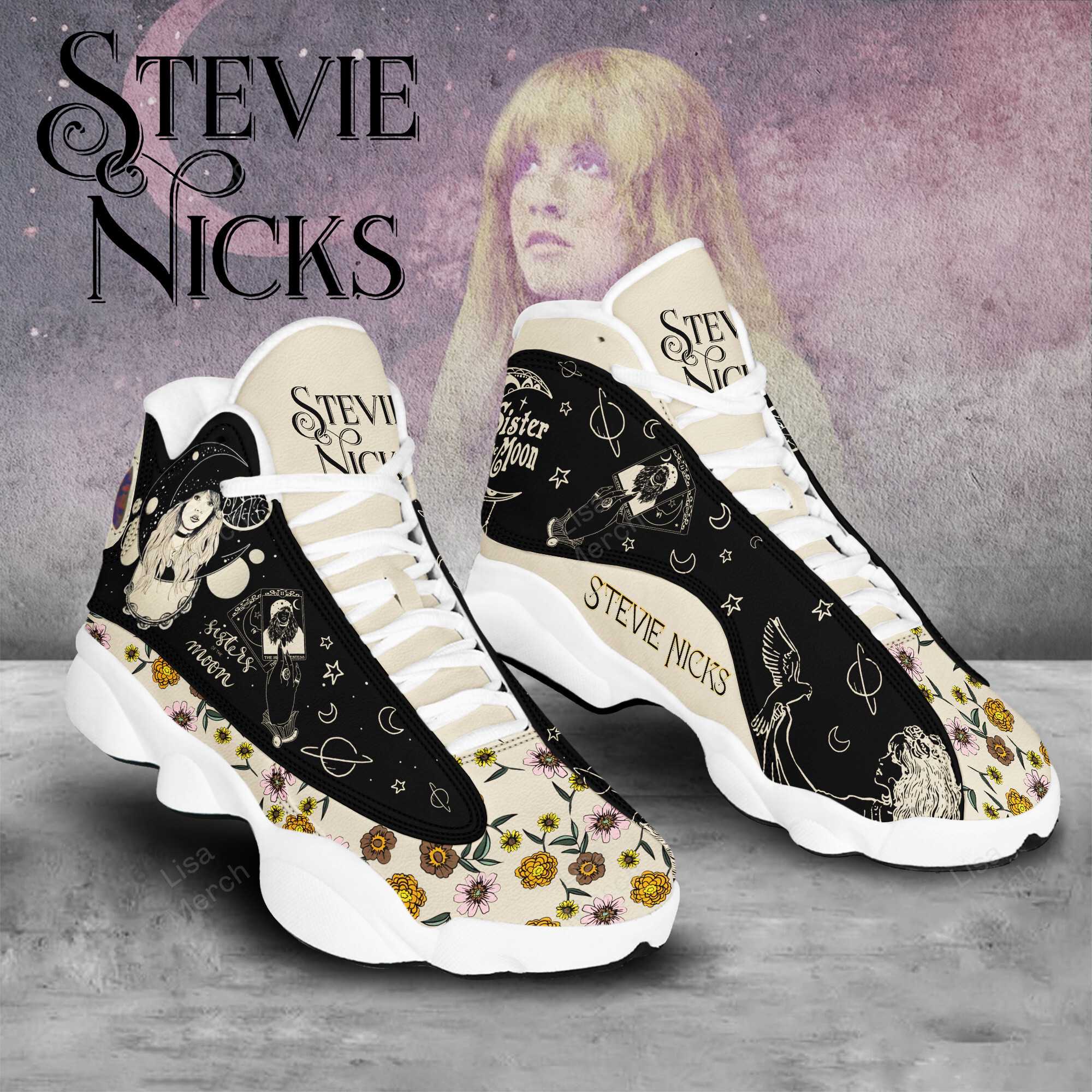 JWFancy Stevie Nicks AJ13 Sneakers Shoes For Men And Women
