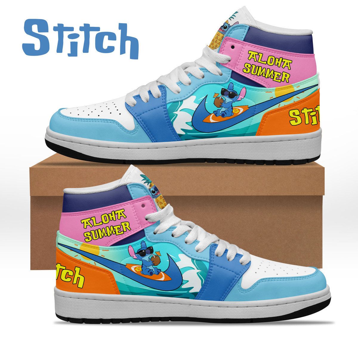 JWFancy Stitch AJ1 High Sneakers Shoes For Men And Women