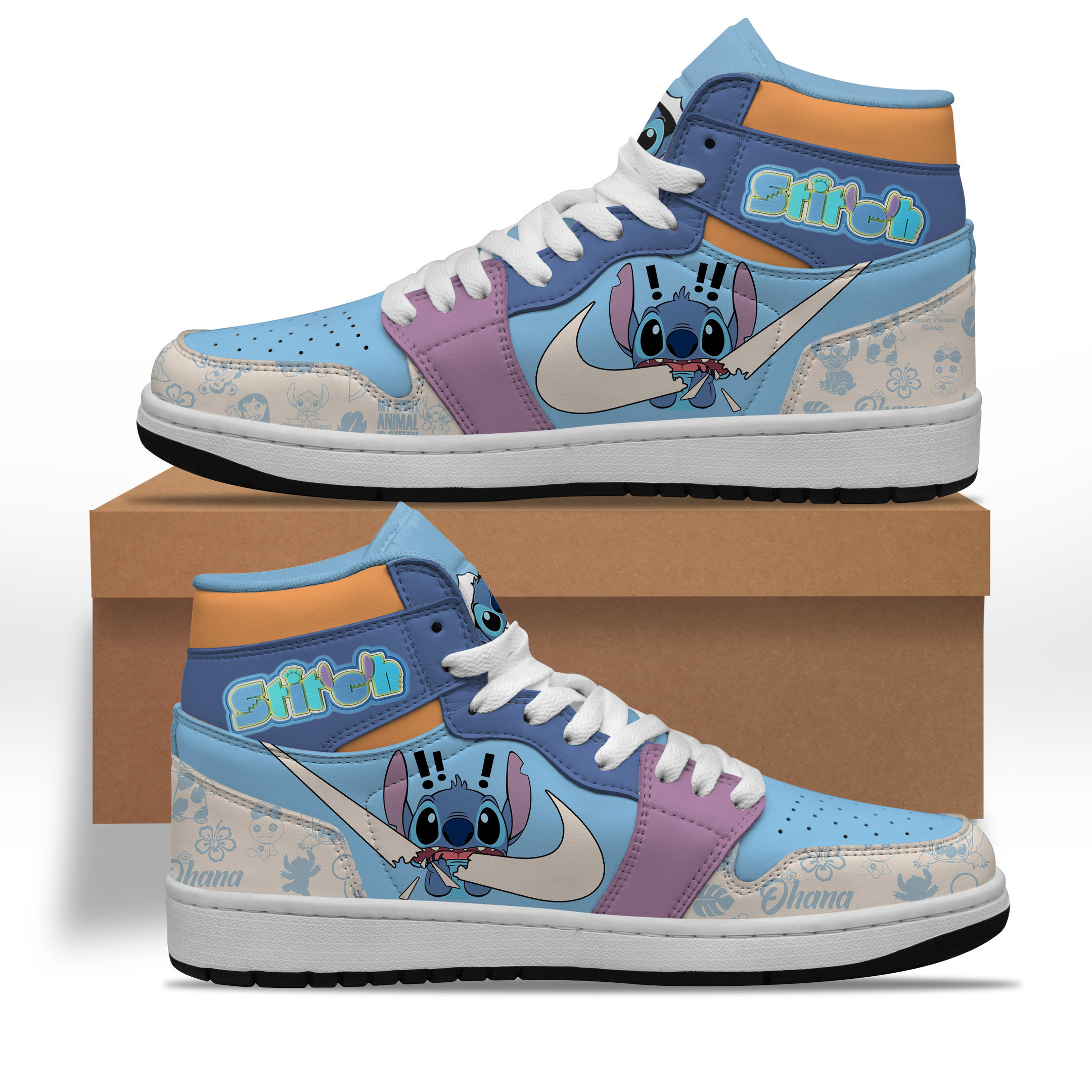 JWFancy Stitch AJ1 High Sneakers Shoes For Men And Women