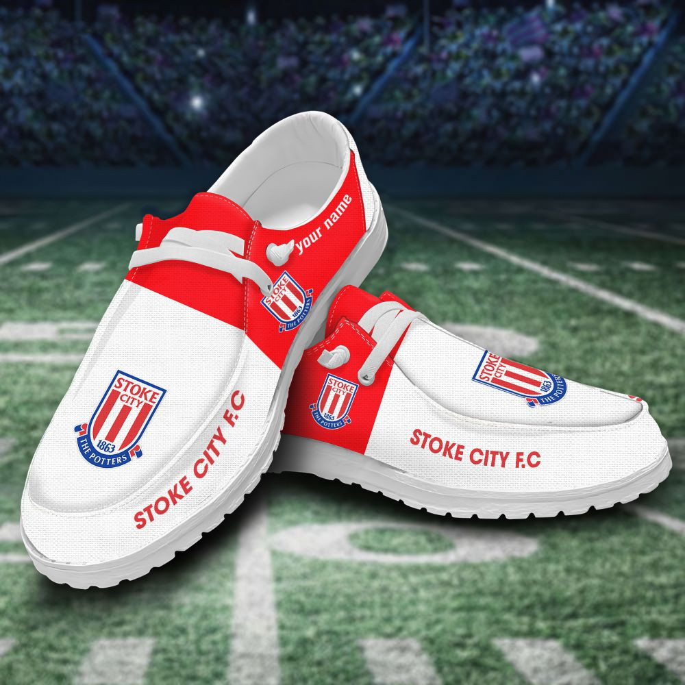 JWFancy Stoke City F.C Hey Dude Shoes Wally Men's Lace Up Loafers Comfortable For Men And Women