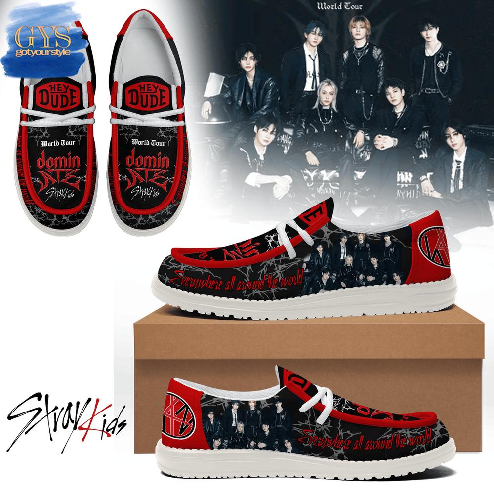 JWFancy Stray Kids Dominate Hey Dude Shoes Wally Men's Lace Up Loafers Comfortable For Men And Women