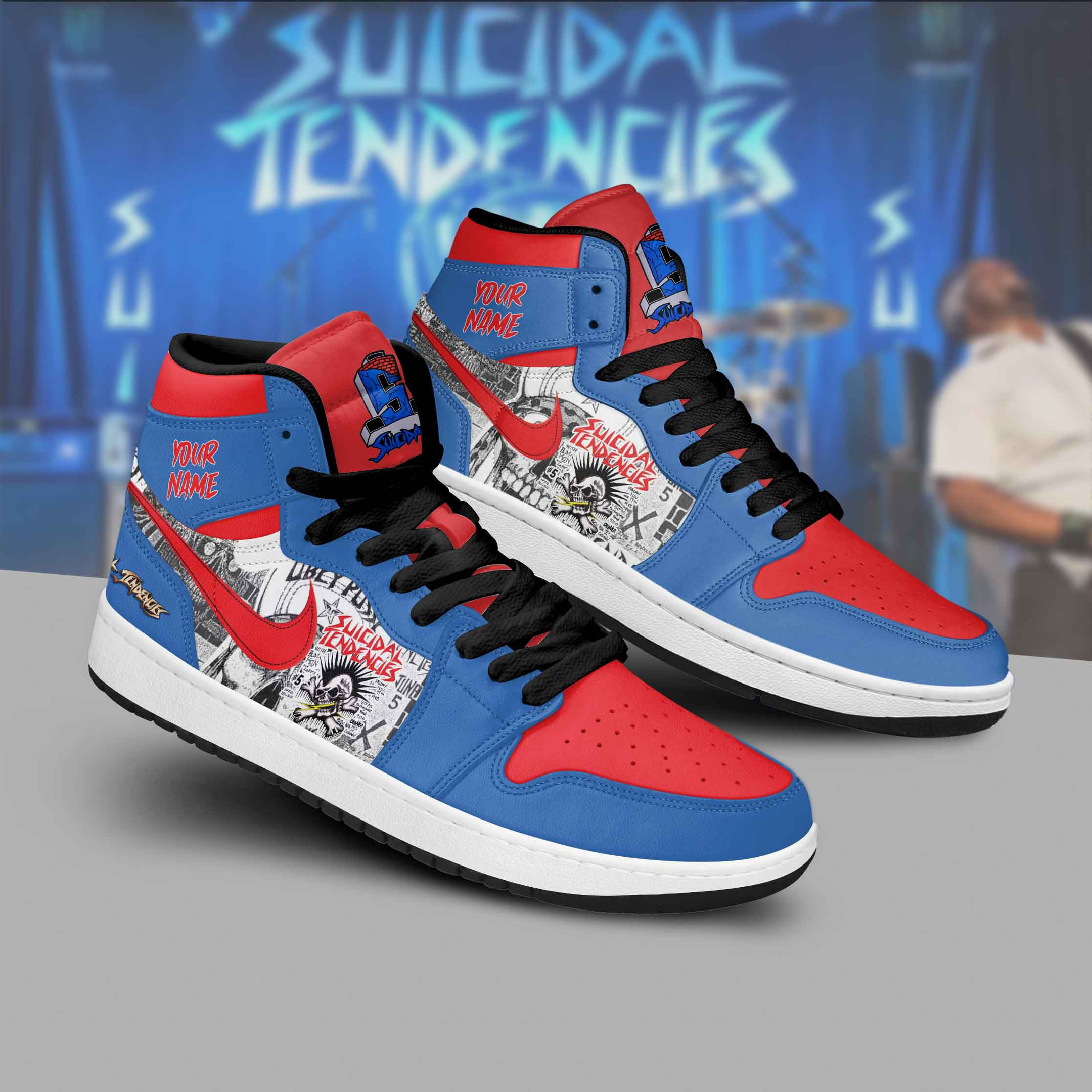 JWFancy Suicidal Tendencies AJ1 High Sneakers Shoes For Men And Women