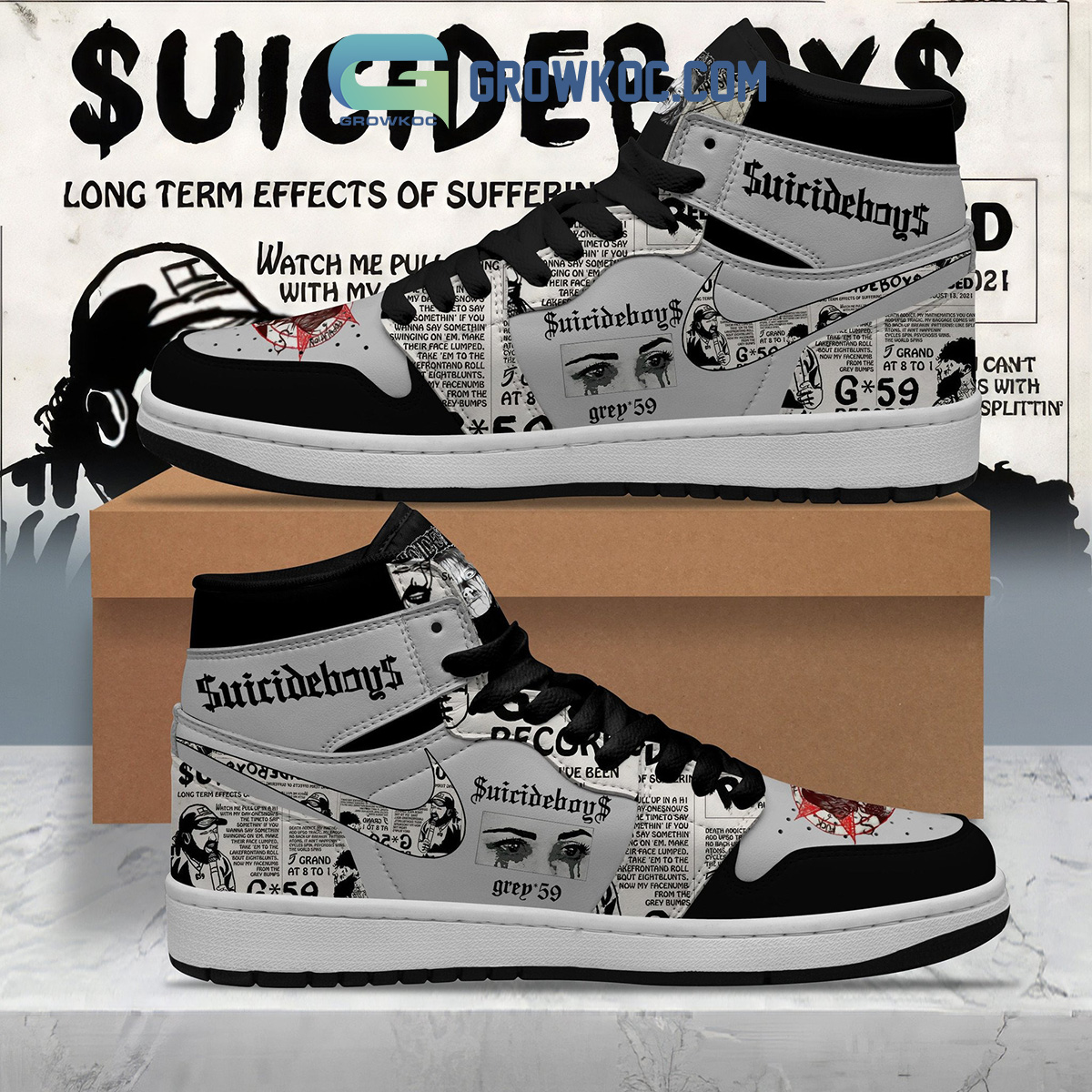 JWFancy Suicideboy AJ1 High Sneakers Shoes For Men And Women