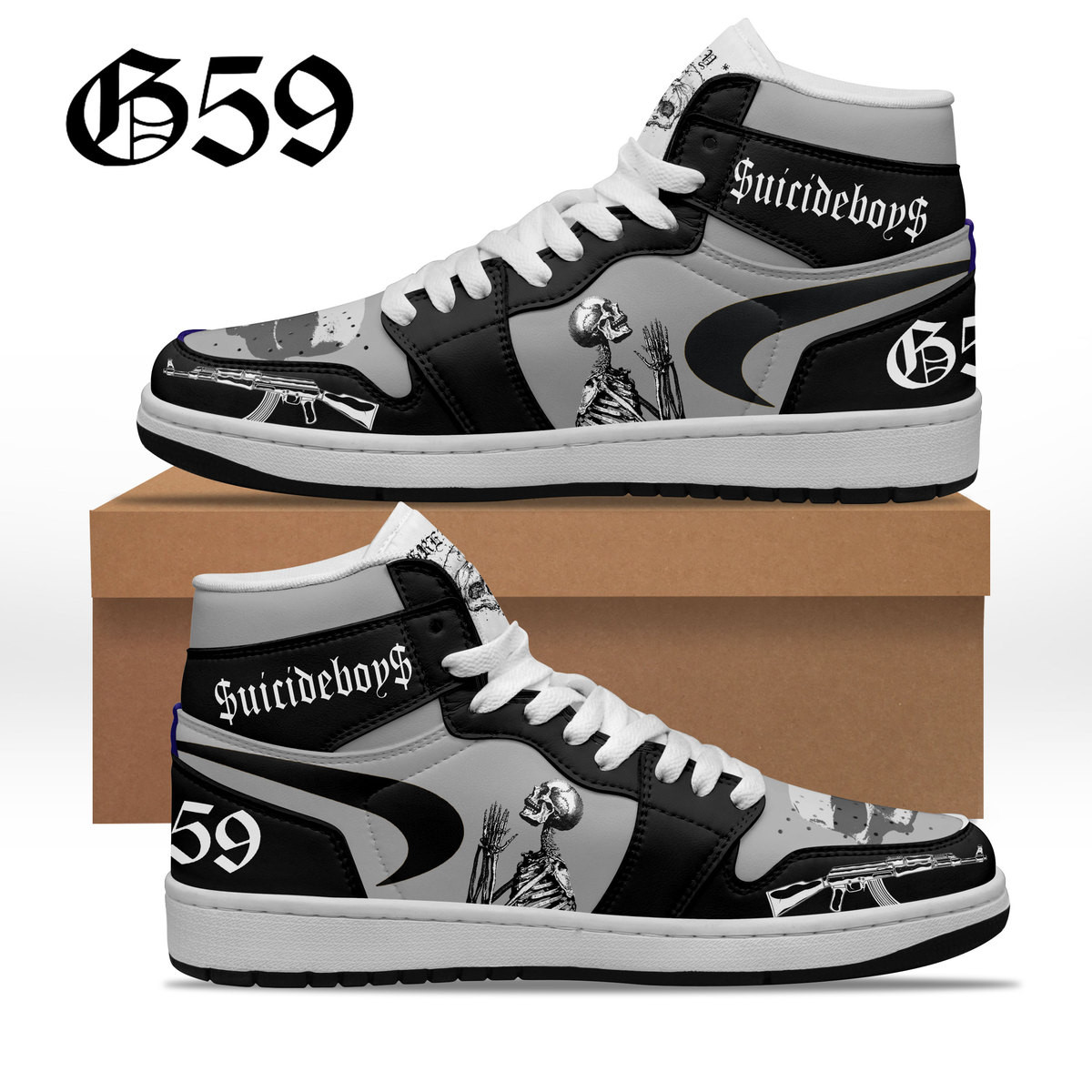 JWFancy Suicideboys AJ1 High Sneakers Shoes For Men And Women