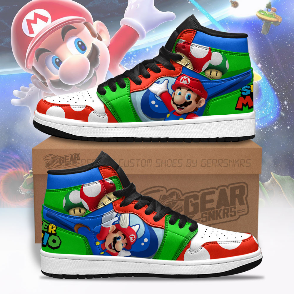 JWFancy Super Mario AJ1 High Sneakers Shoes For Men And Women