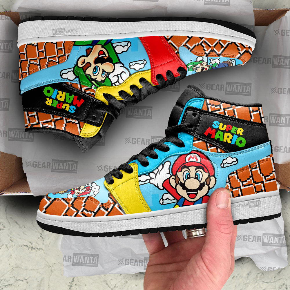 JWFancy Super Mario AJ1 High Sneakers Shoes For Men And Women