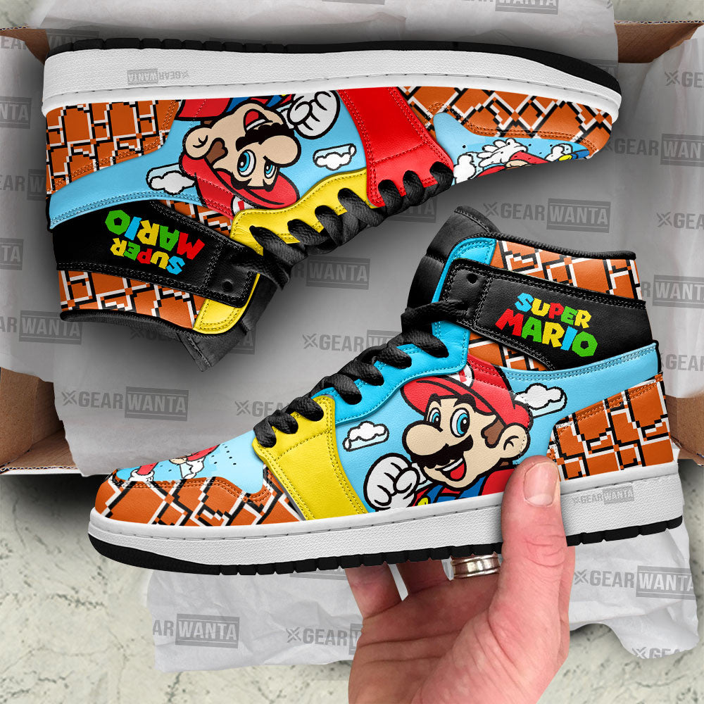 JWFancy Super Mario AJ1 High Sneakers Shoes For Men And Women