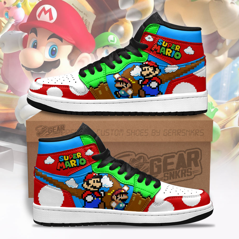 JWFancy Super Mario AJ1 High Sneakers Shoes For Men And Women