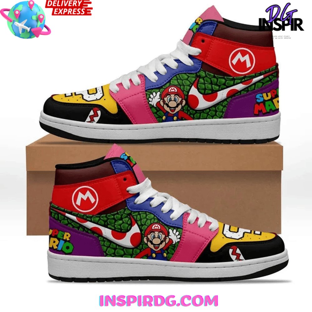 JWFancy Super Mario AJ1 High Sneakers Shoes For Men And Women