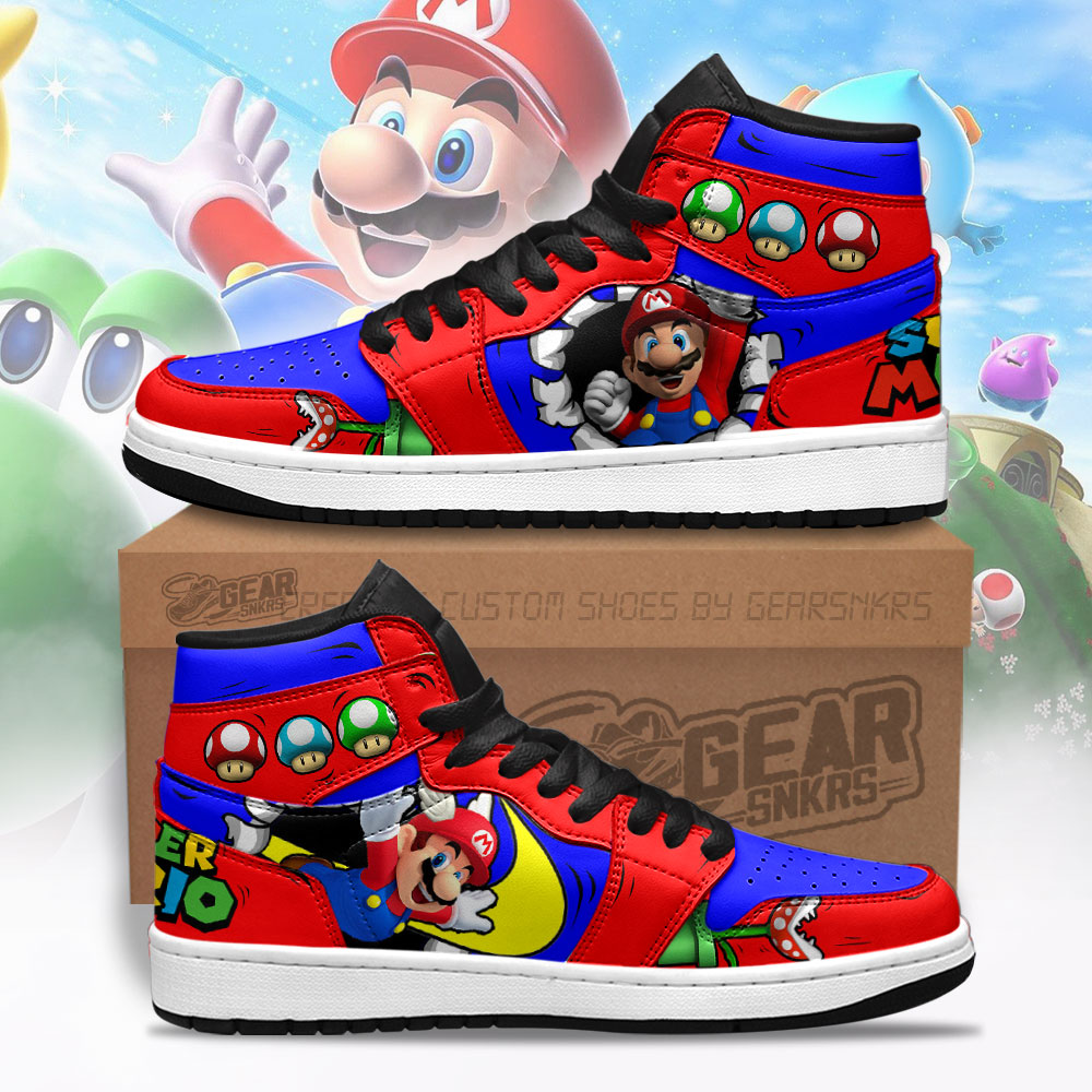 JWFancy Super Mario AJ1 High Sneakers Shoes For Men And Women