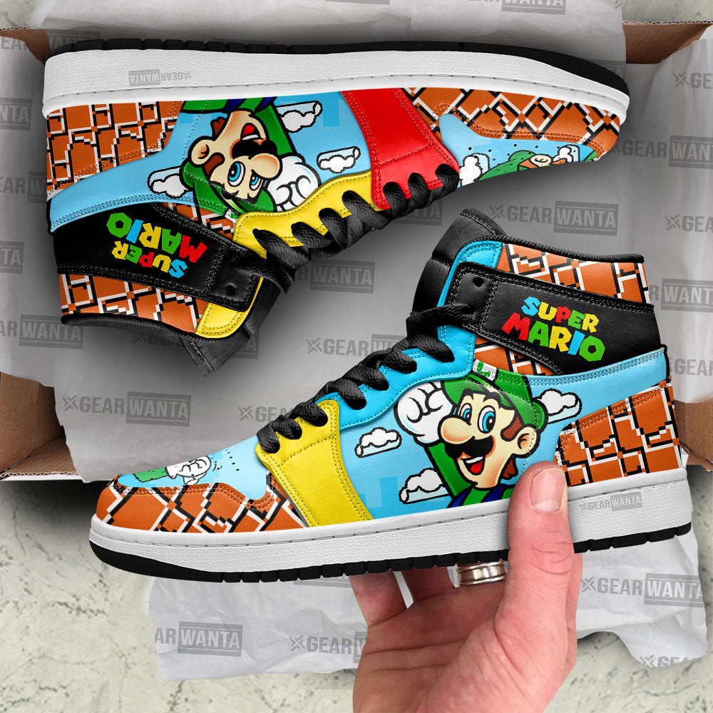 JWFancy Super Mario AJ1 High Sneakers Shoes For Men And Women