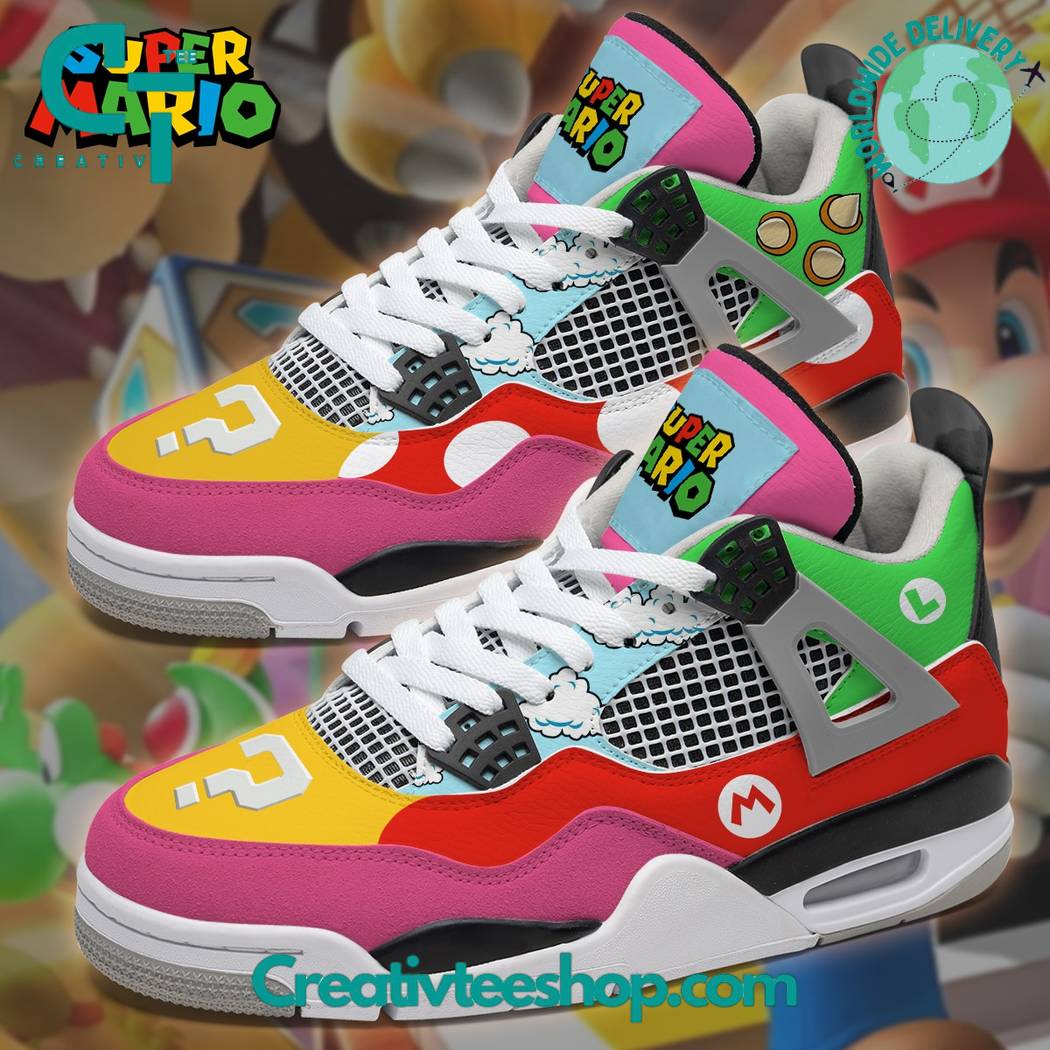 JWFancy Super Mario AJ4 Sneakers Shoes For Men And Women