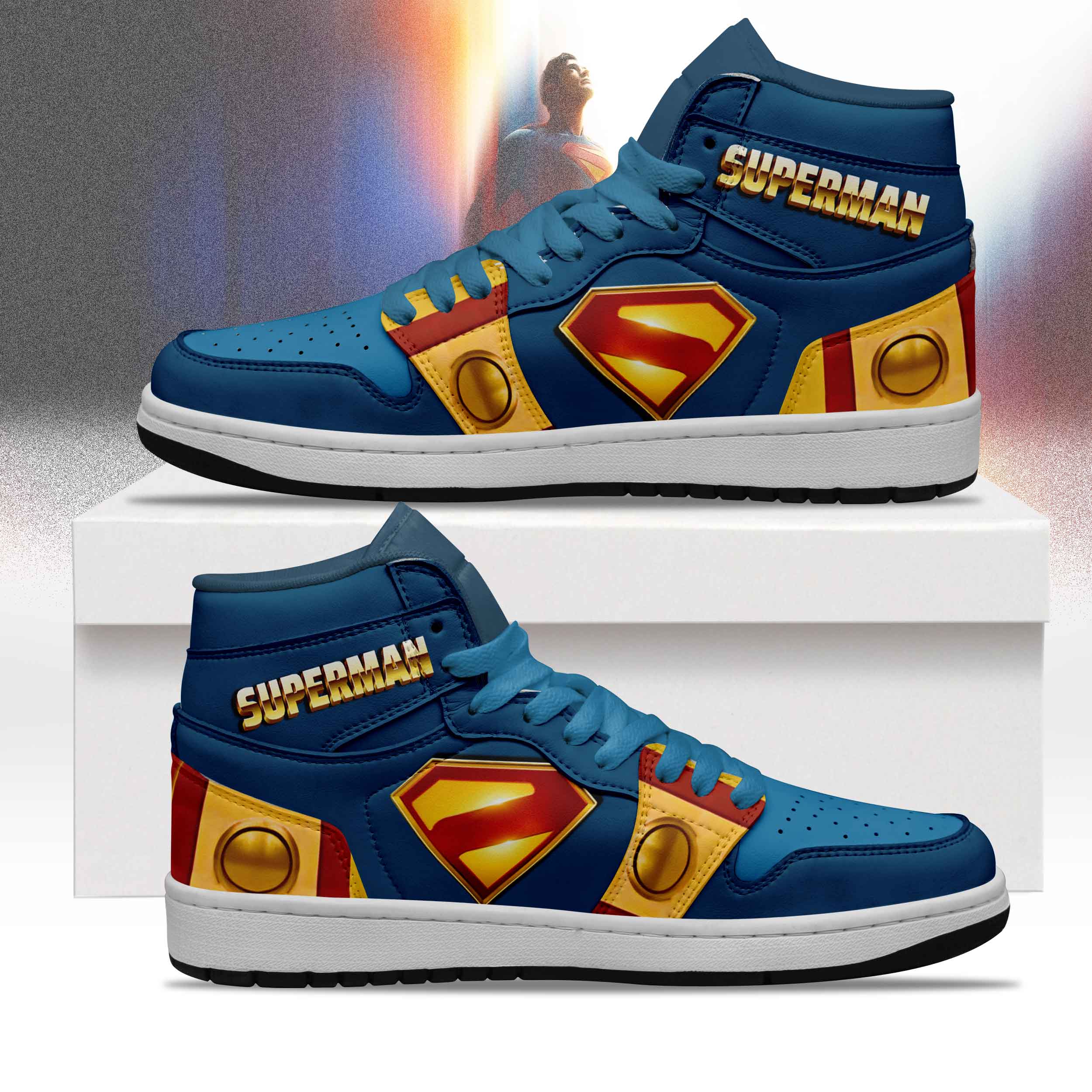JWFancy SupermanAJ1 High Sneakers Shoes For Men And Women