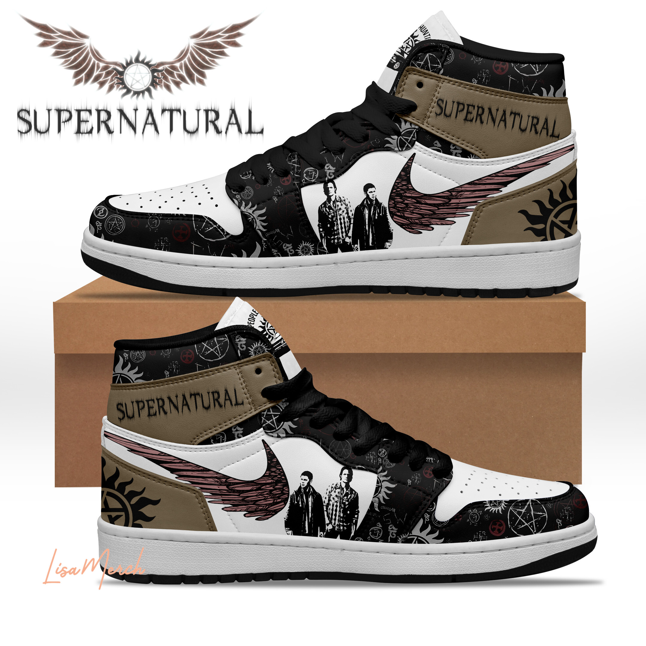 JWFancy Supernatural AJ1 High Sneakers Shoes For Men And Women