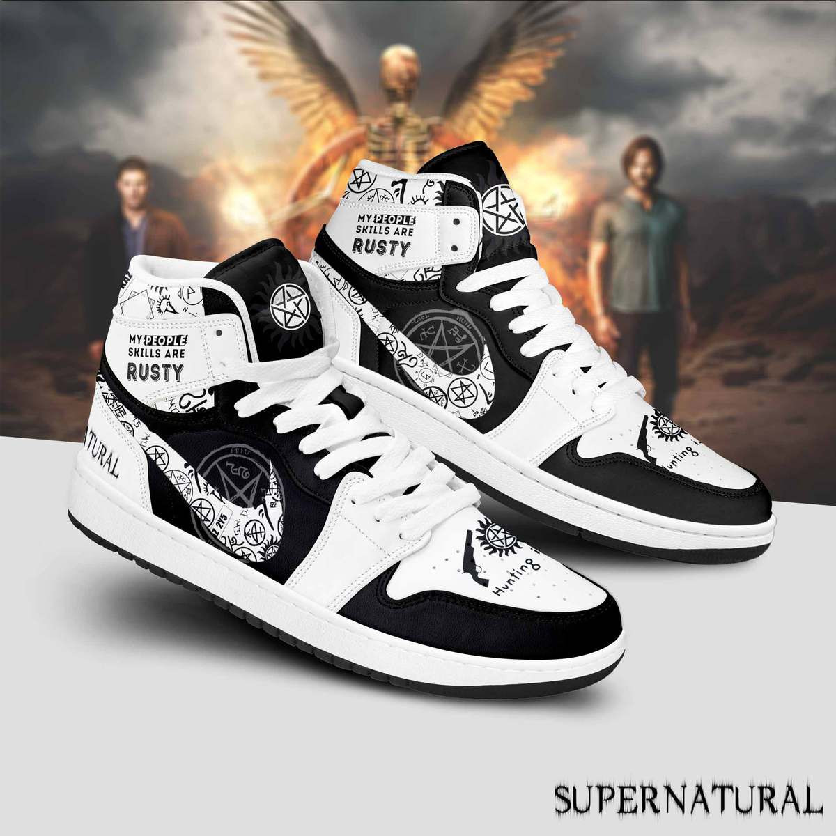 JWFancy Supernatural AJ1 High Sneakers Shoes For Men And Women