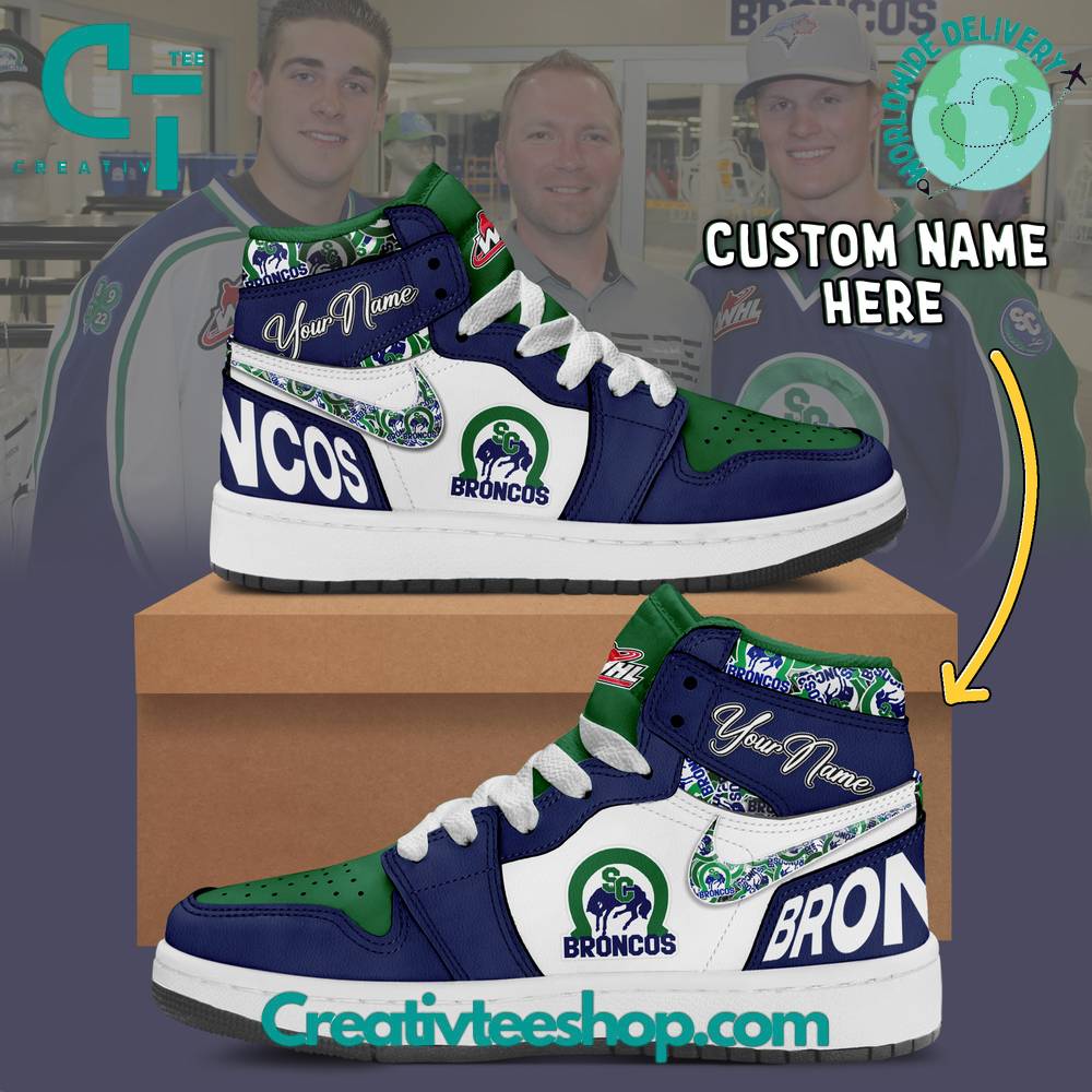 JWFancy Swift Current Broncos AJ1 High Sneakers Shoes For Men And Women