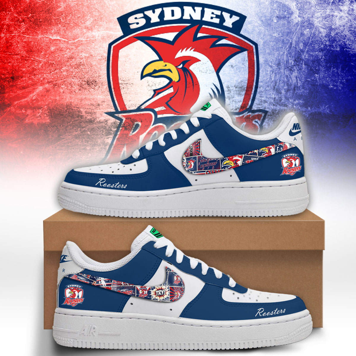 JWFancy Sydney Roosters Air Low-Top Sneakers Shoes For Men And Women