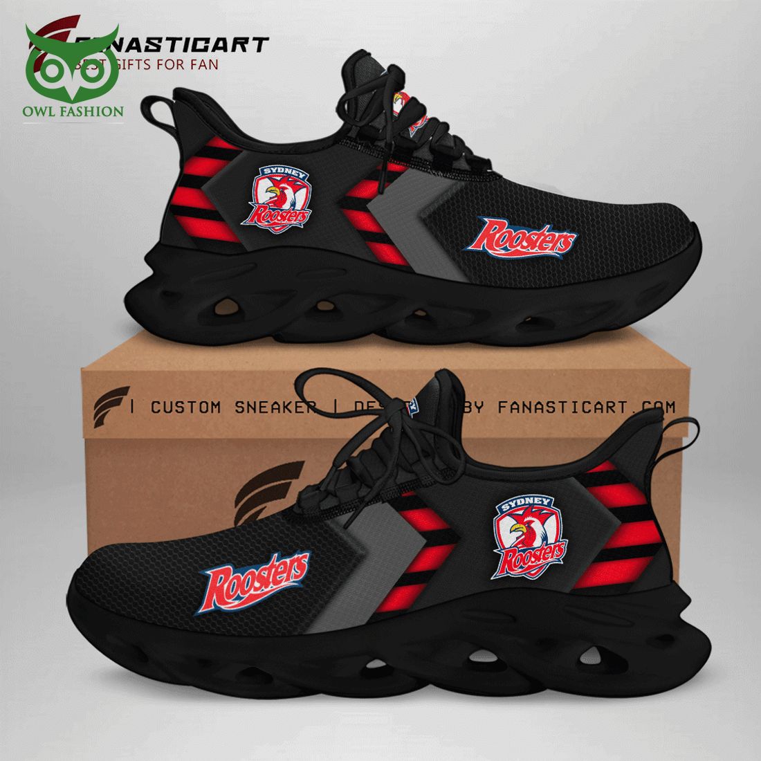 JWFancy Sydney Roosters Max Soul Shoes Sneakers For Men And Women