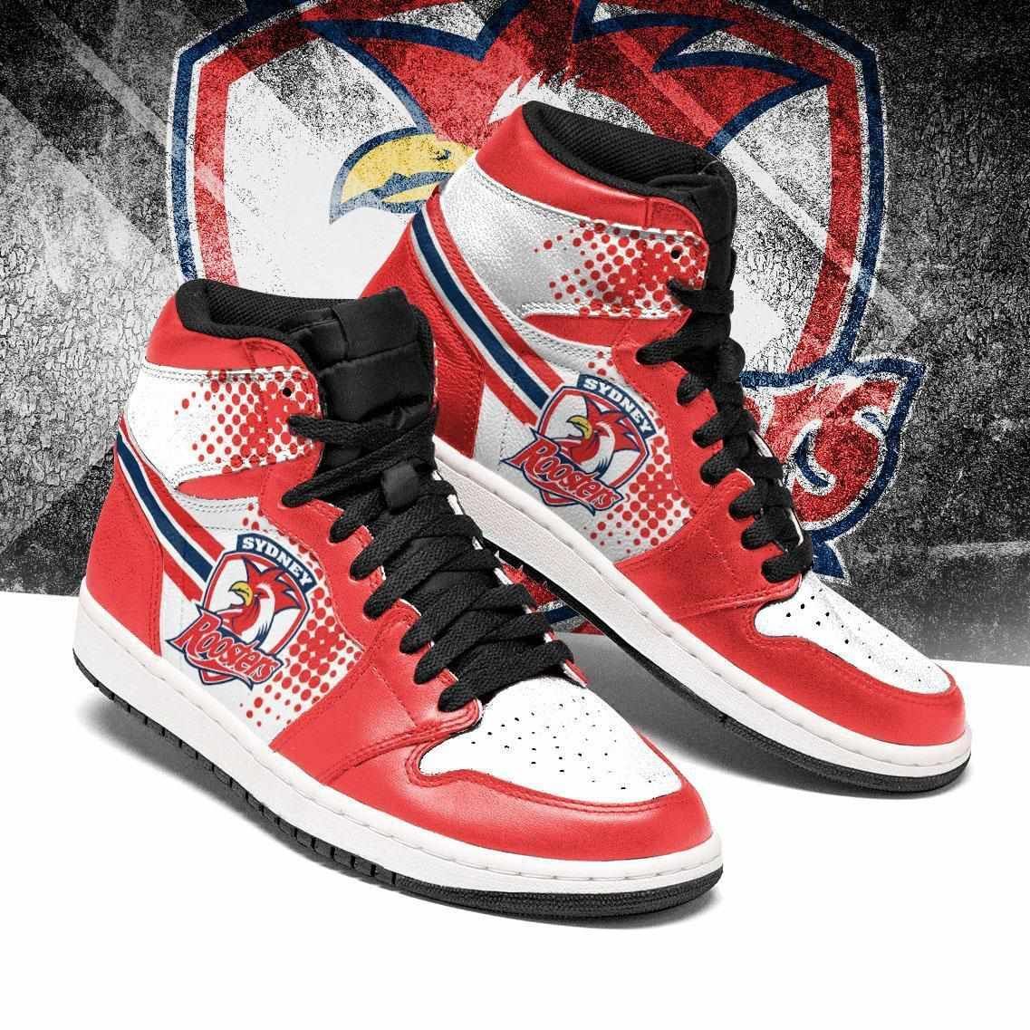JWFancy Sydney Roosters NRL AJ1 High Sneakers Shoes For Men And Women