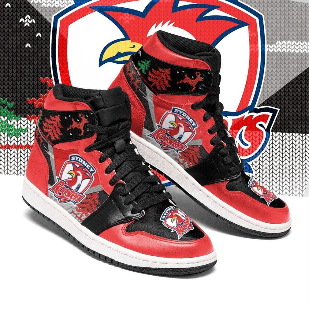 JWFancy Sydney Roosters NRL AJ1 High Sneakers Shoes For Men And Women