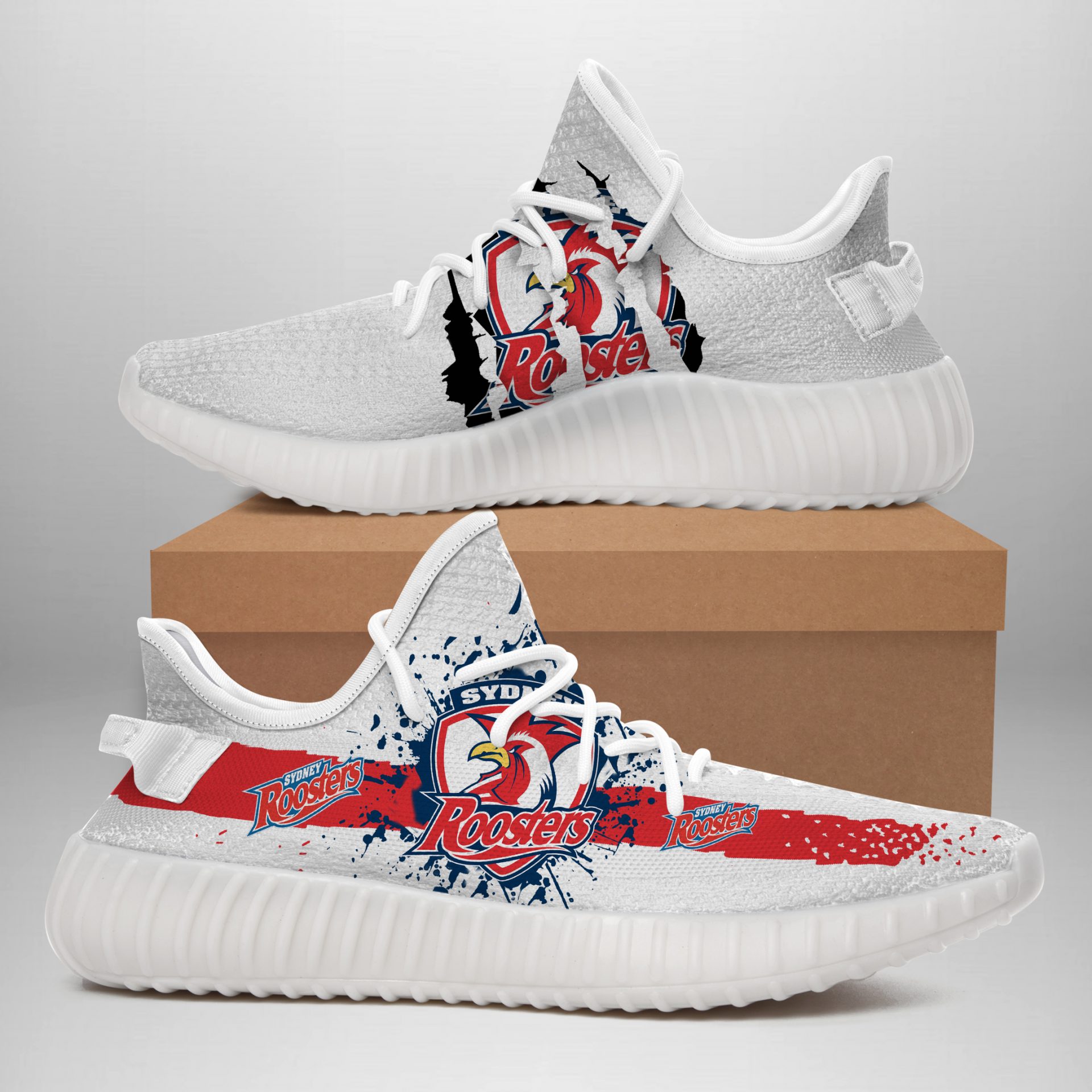 JWFancy Sydney Roosters Yeezy Boost Shoes For Men And Women