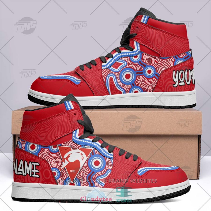 JWFancy Sydney Swans AFL AJ1 High Sneakers Shoes For Men And Women