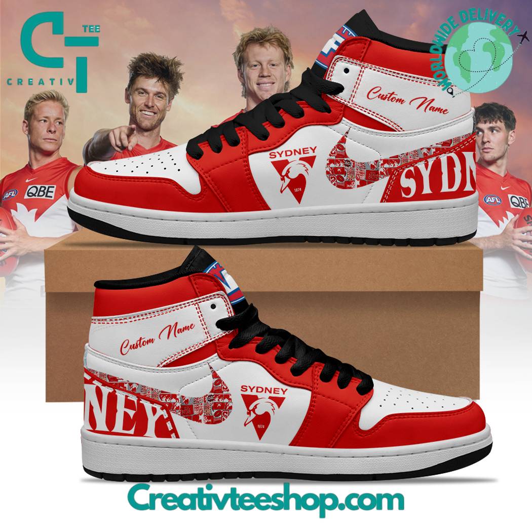 JWFancy Sydney Swans AJ1 High Sneakers Shoes For Men And Women